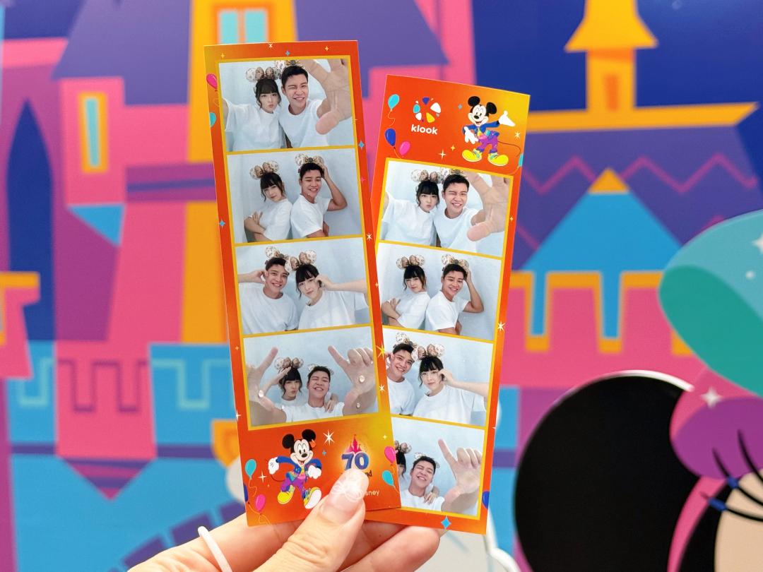 70週年限定夢幻邊框拍貼機，留下超可愛紀念照。（圖／記者郭宣暄攝）