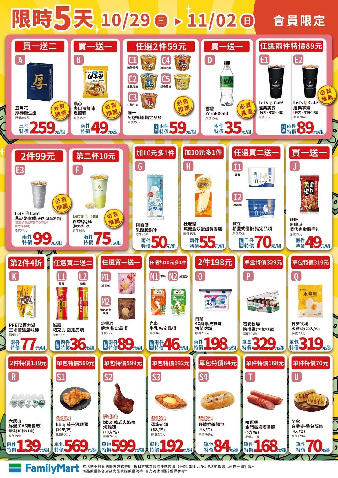 全家會員優惠內容。(圖/超商提供)