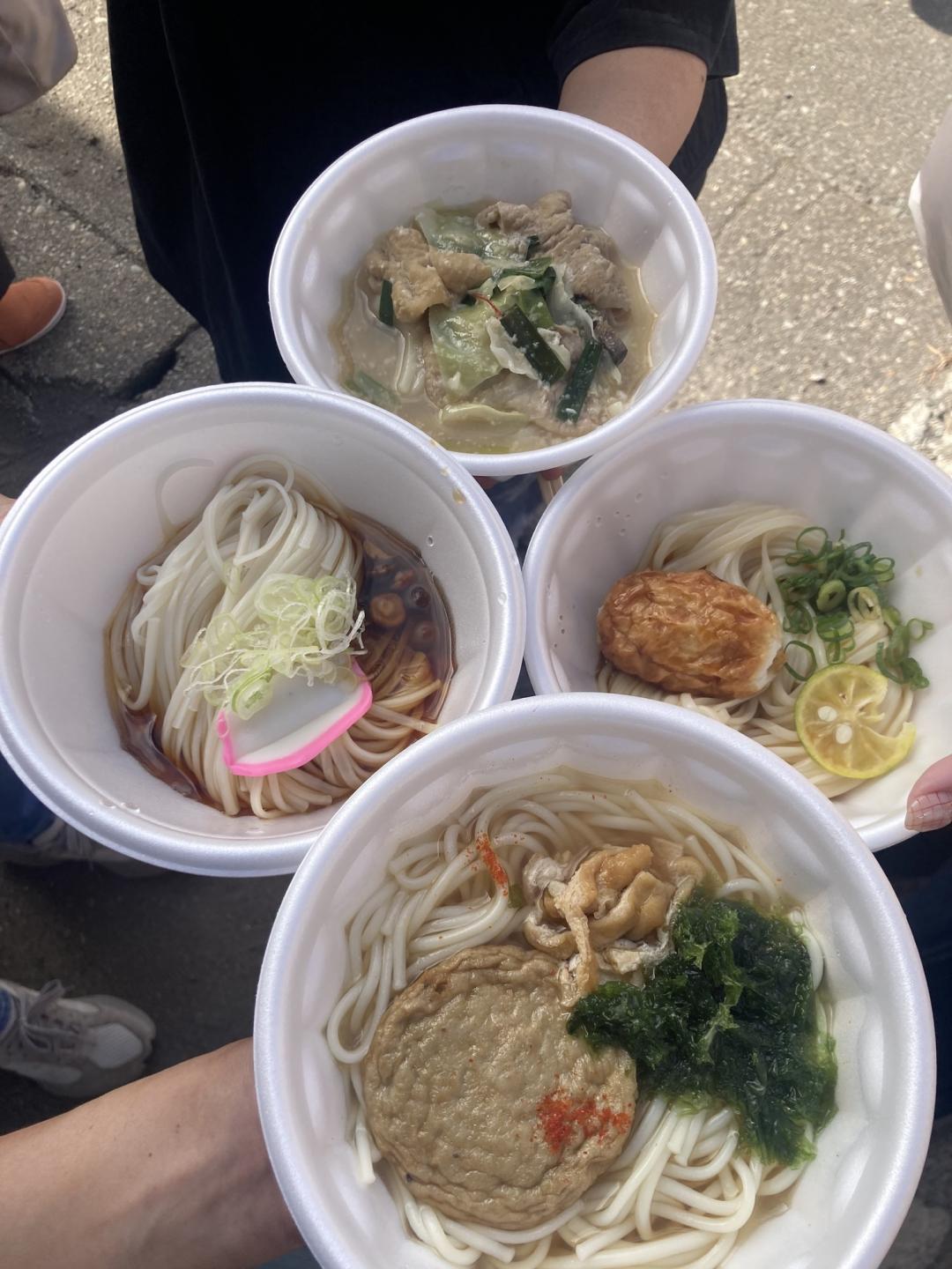 日本全國烏龍麵博覽會現場可一次嚐遍各地知名麵料理。（記者楊綿傑攝）