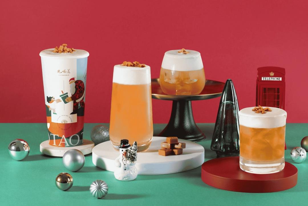 先喝道11/27推出新品「太妃厚奶霜系列」每杯75元，另有拿鐵版本每杯75元，以及奶茶版本每杯65元。（圖／品牌提供）