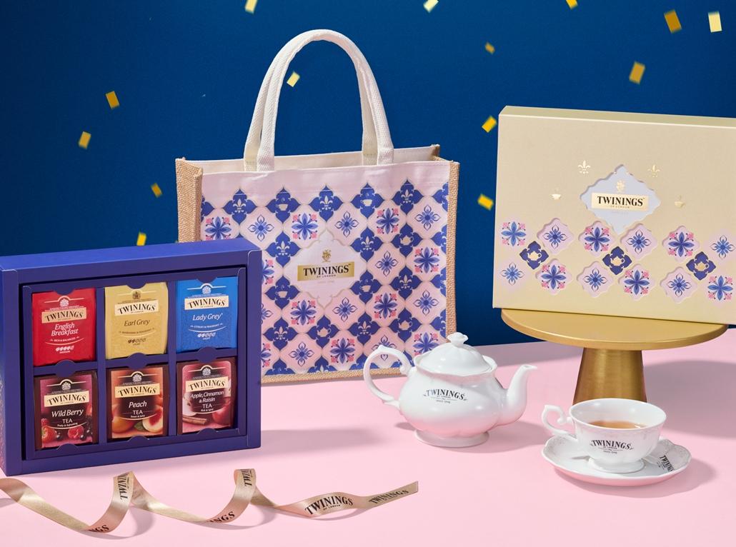 「唐寧茶香綻放禮盒」搭配限量聯名設計麻布提袋，1,200元。（圖／品牌提供）