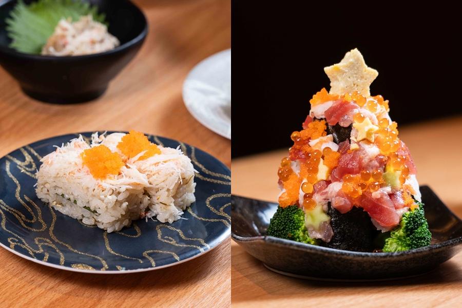 合點壽司、承知助「耶誕樹壽司」免費招待！胭脂蝦、松葉蟹80元起爽吃