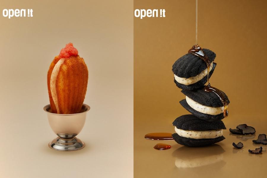 右：蜂蜜松露瑪德堡，左：明太子QQ瑪德堡。（品牌提供）