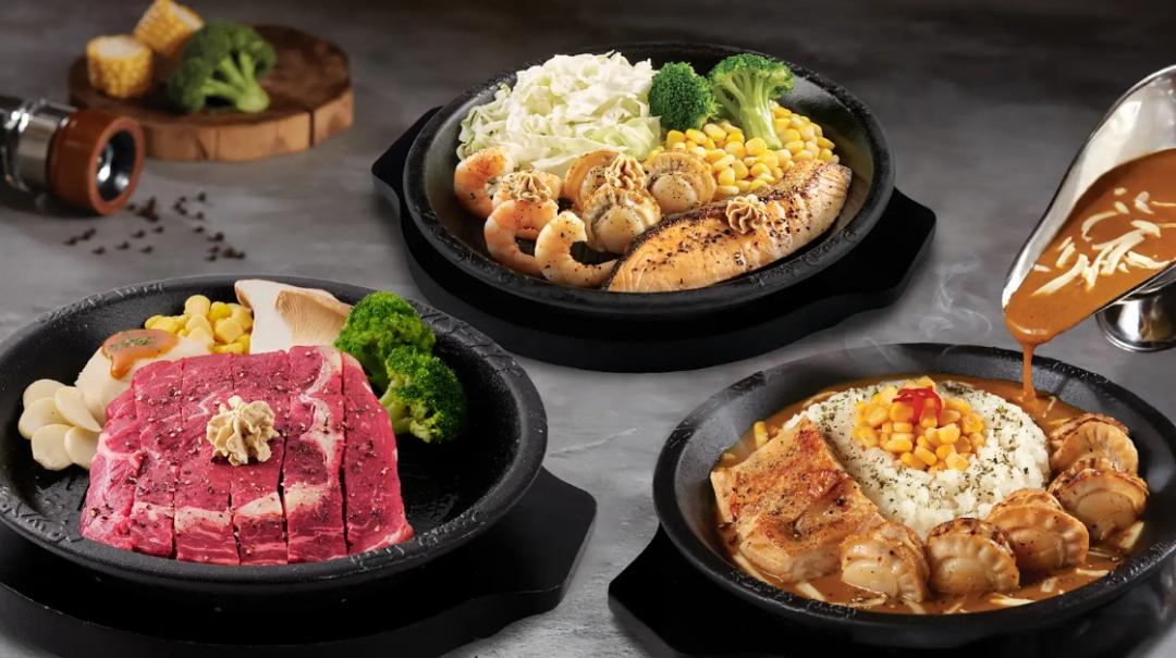 隨著大葉高島屋旗艦店開幕，胡椒廚房同步推出多款餐廳店型限定的「鐵板料理系列」。（品牌提供）