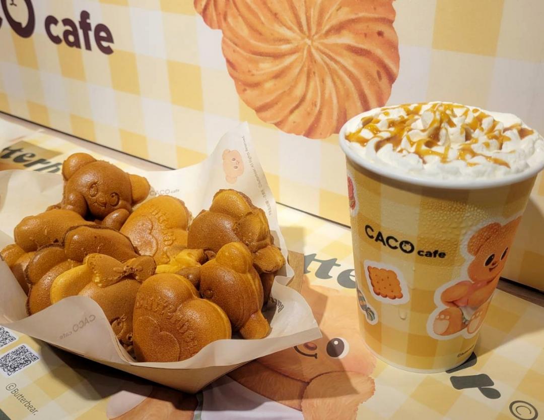 「Butterbear × CACO Cafe」推出從鹹食、甜點到飲料等主題餐點。（記者王姝琇攝）