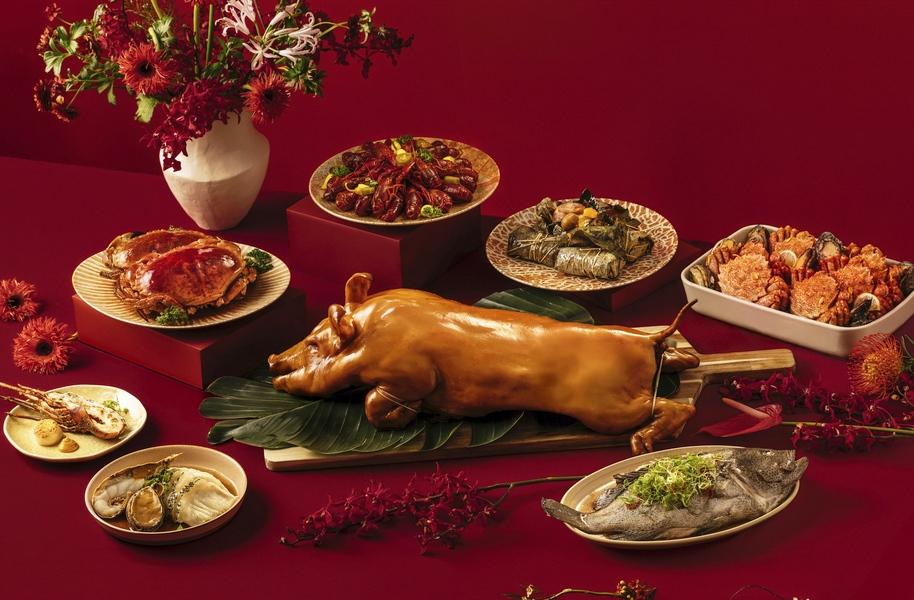 煙波國際觀光集團新竹湖濱館推出「2026 駿馬迎春 莫內饗宴」春節九大珍饌。（品牌提供）