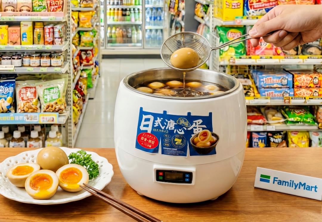 全家新品「日式溏心蛋」單顆售價25元，3月3日前享特價20元。（超商提供）