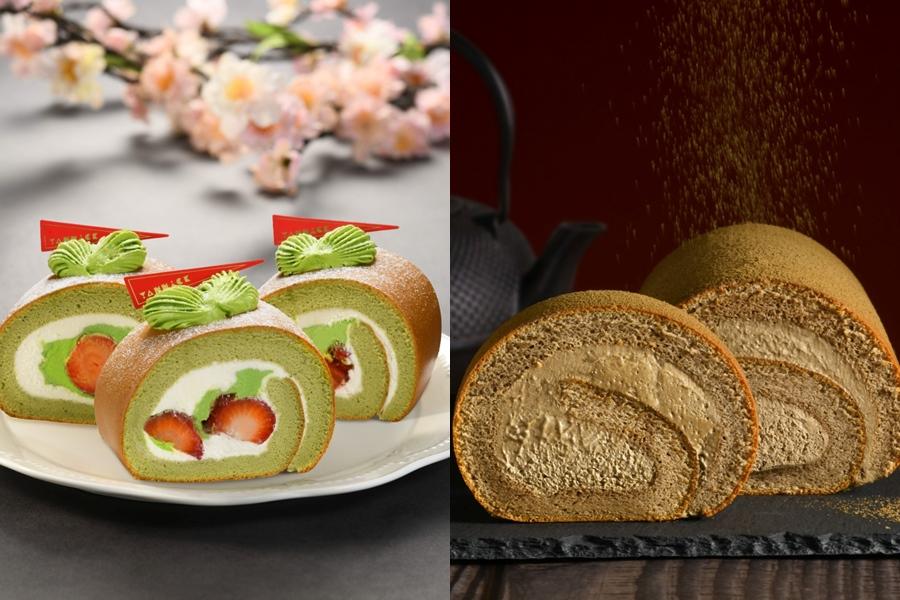 天作之合的風味，亞尼克新品宇治抹茶鮮莓生乳捲切片（左）。「極濃宇治焙茶生乳捲」新登場，奢侈使用100%宇治一番茶焙茶粉，足足加量1.5倍。（品牌提供）