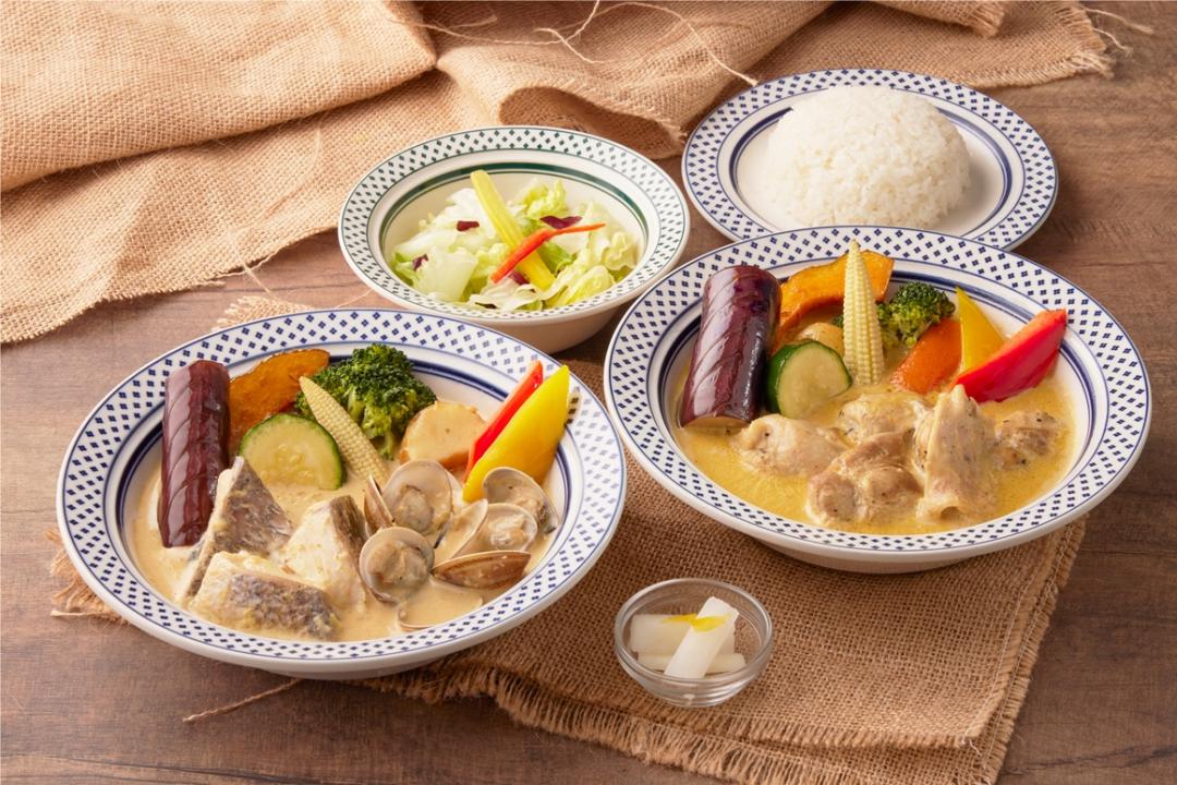 泰迪農園咖哩燉煮鱸魚白咖哩360元。（品牌提供）