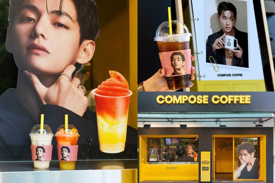 BTS V最愛咖啡COMPOSE COFFEE台北店開幕！送金泰亨杯套、聯名特調必喝