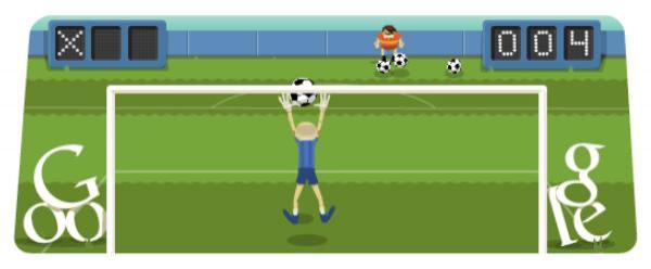 奧運》Google踢足球小遊戲　網友反應熱烈