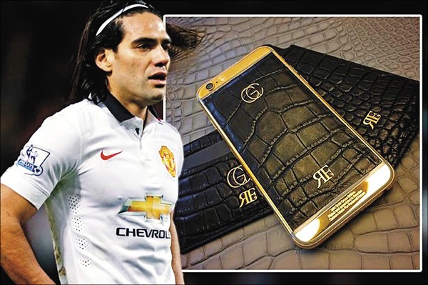 曼聯球星秀「土豪金iPhone 6」