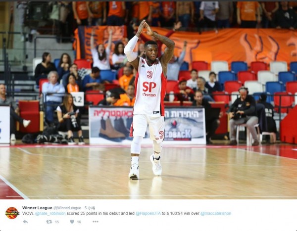 NBA》挑戰NFL不成 「跳豆」羅賓森加盟以色列籃球