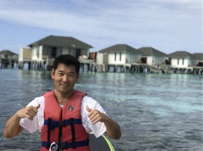 中職》蔗總偕妻A-Lin馬爾地夫跨年 散心順道場勘