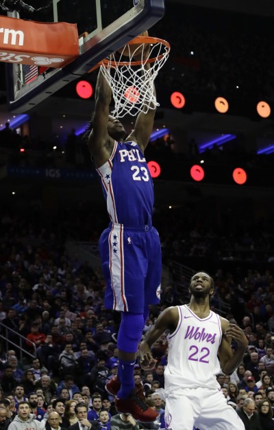 NBA》J.巴特勒首度交手老東家 七六人屠殺灰狼寫紀錄 NBA》J.巴特勒首度交手老東家 七六人屠殺灰狼寫紀錄