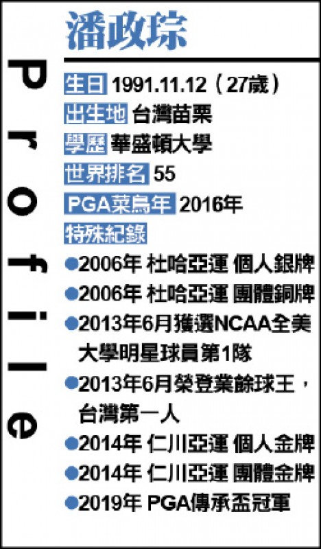 潘政琮洗版PGA 台灣暌違32年再登峰 潘政琮洗版PGA 台灣暌違32年再登峰