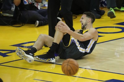 NBA》勇士走霉運! K.湯普森膝蓋扭傷G6報銷 NBA》勇士走霉運! K.湯普森膝蓋扭傷G6報銷