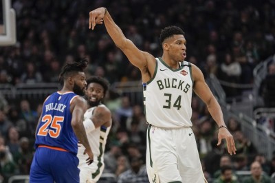 NBA》主場拿尼克進補 字母哥砍37分只花21分鐘 NBA》主場拿尼克進補 字母哥砍37分只花21分鐘