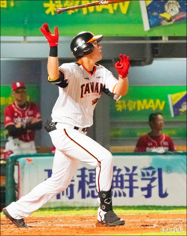 右外野遭「風」殺 林安可換邊開轟 右外野遭「風」殺 林安可換邊開轟