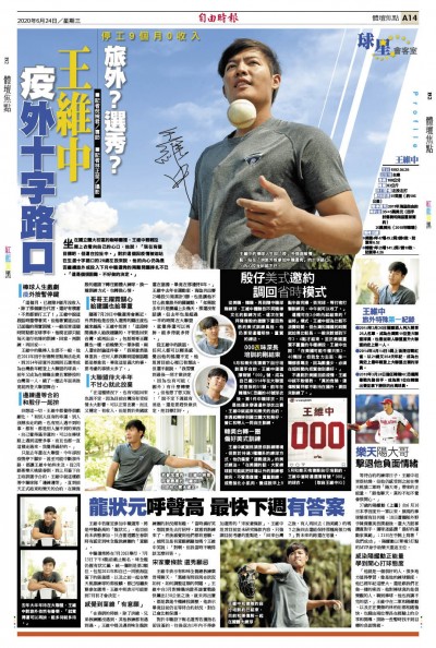 專訪》旅外?選秀? 王維中揪心的十字路口 專訪》旅外?選秀? 王維中揪心的十字路口