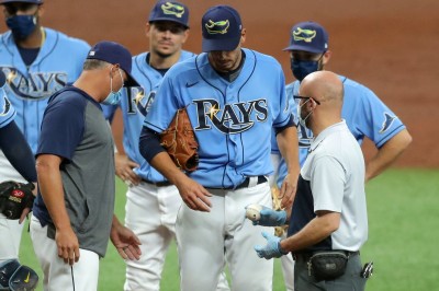 MLB》前戰只投2局就退場 光芒摩頓進傷兵名單 MLB》前戰只投2局就退場 光芒摩頓進傷兵名單