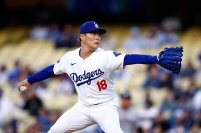 MLB》山本由伸6.1局飆8K好投、用球數首度破百 率道奇收4連勝