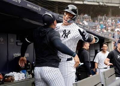 洋基單場雙響轟垮水手 今日MLB戰績