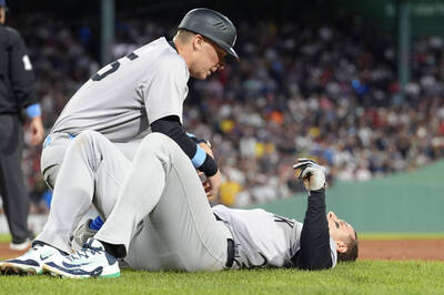 MLB》開季表現寫生涯最差 洋基球星瑞佐跑壘不慎造成手臂受傷