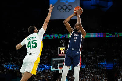 奧運男籃》杜蘭特得分創紀錄 美國隊35分打爆巴西晉級4強