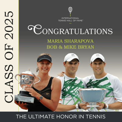 網球》恭喜莎拉波娃、布萊恩兄弟！入選2025年國際名人堂