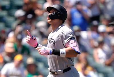 MLB》洋基「法官」賈吉雙響逼近神獸偉業！14轟獨居大聯盟全壘打王