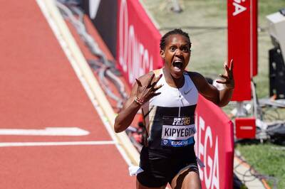 田徑》狂！奧運3金名將基皮耶貢 連3年都跑出女子1500公尺世界紀錄