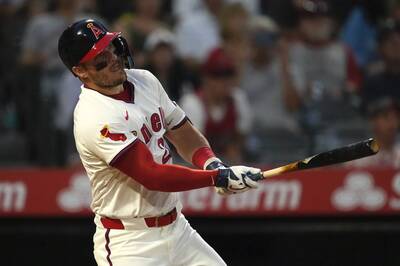 MLB》楚奧特雙響砲、生涯400轟M6！ 索勒超前彈助天使逆轉勝