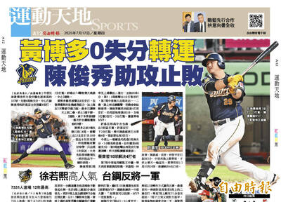 黃博多0失分轉運 陳俊秀打猿止敗 黃博多0失分轉運 陳俊秀打猿止敗