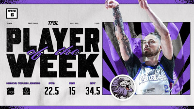 TPBL》攻城獅3連勝關鍵！德魯效率值稱霸聯盟 勇奪單週MVP