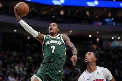 NBA》「字母哥」僅打3分鐘傷退 公鹿大逆轉東部龍頭活塞