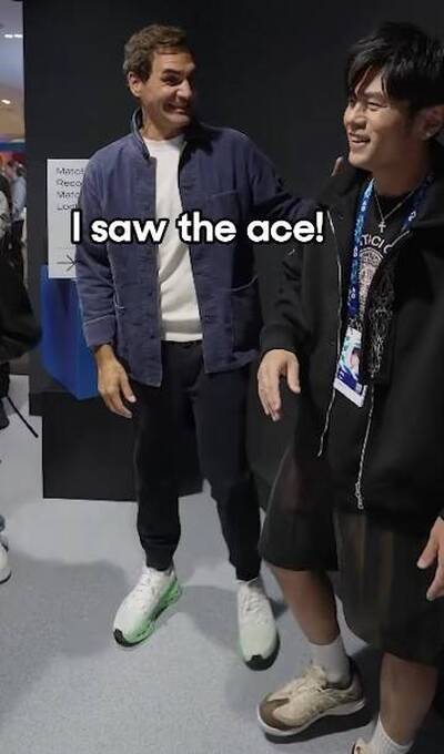 P:1:澳網》周杰倫巧遇談參加1分大滿貫 費德爾搶回：我有看到ACE球！