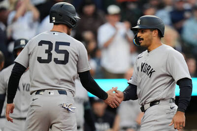 MLB》葛里遜開轟助洋基單局灌5分 條紋軍中止近期4連敗