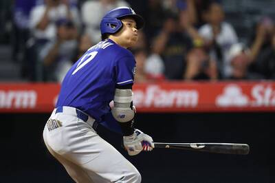 MLB》大谷翔平「另類場內轟」雙安5打點！道奇轟15分打爆天使4連勝
