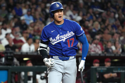 MLB》大谷翔平本季第五度3安猛打賞無用  道奇仍敗給響尾蛇