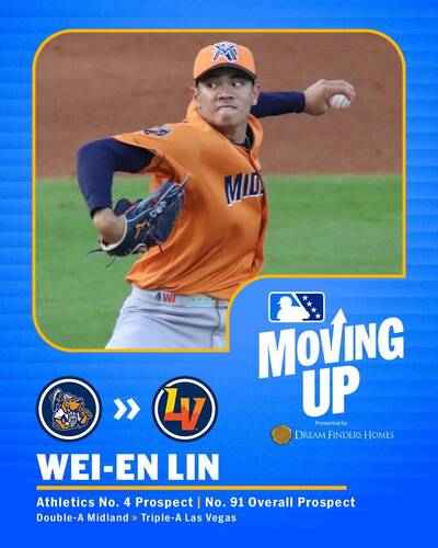 MiLB》台將最年輕！運動家台灣20歲新星林維恩旅美第2年火速升3A 