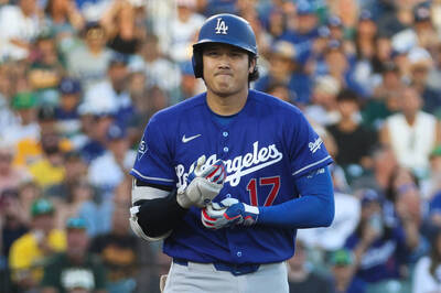 MLB》大谷翔平連6場敲安、兩度上壘 道奇教頭達成執教千勝里程碑