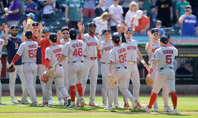 MLB》鄭宗哲跑回追平分！紅襪收9連勝締49年壯舉