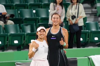 P:2:網球》差點被雨勢攪局 詹皓晴驚險射日安抵大阪女雙4強