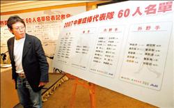 台灣棒球隊總教練郭泰源昨天公布世界盃及亞錦賽60人名單。(記者林正堃攝)<br> 台灣棒球隊總教練郭泰源昨天公布世界盃及亞錦賽60人名單。(記者林正堃攝)<br>