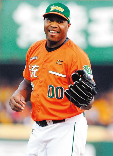 統一獅海克曼三戰全勝，再度獲選為總冠軍賽ＭＶＰ。（記者王藝菘攝）