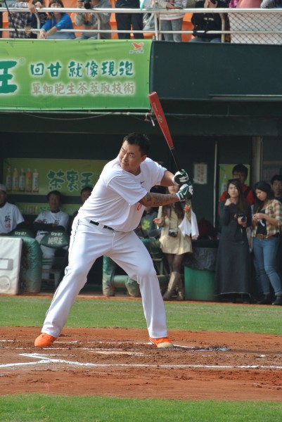 郭泓志參加「南英盃」全壘打大賽,結果5次上場全摃龜。(記者倪婉君攝) 郭泓志參加「南英盃」全壘打大賽,結果5次上場全摃龜。(記者倪婉君攝)