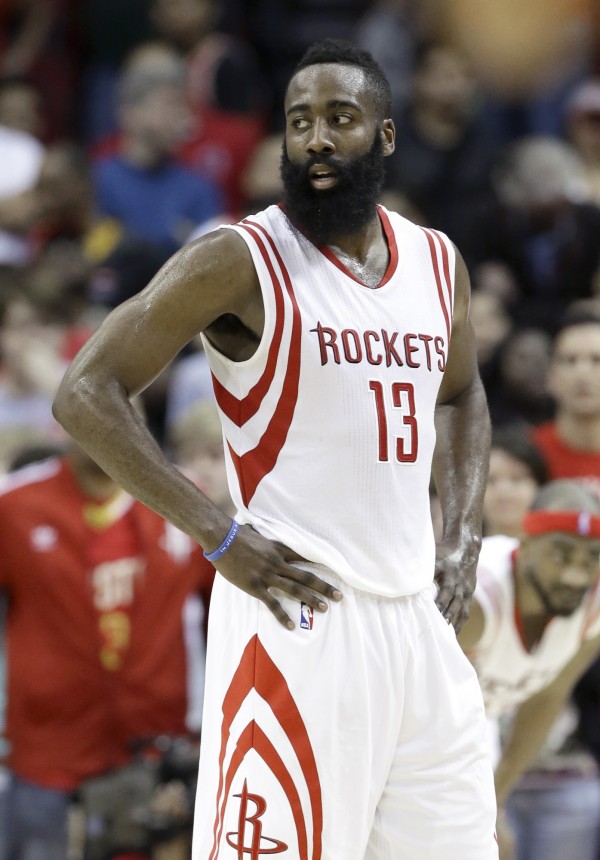 NBA聯盟認定在火箭輸給灰熊的比賽中,漏判了「大鬍子」哈登(James Harden)在讀秒階段被毀掉的上籃。(美聯社) NBA聯盟認定在火箭輸給灰熊的比賽中,漏判了「大鬍子」哈登(James Harden)在讀秒階段被毀掉的上籃。(美聯社)