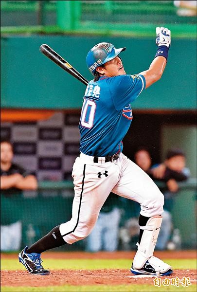 今年是翁克堯職棒生涯第4年,昨晚本季首次先發,就拿下生涯首次單場MVP。(記者張忠義攝) 今年是翁克堯職棒生涯第4年,昨晚本季首次先發,就拿下生涯首次單場MVP。(記者張忠義攝)