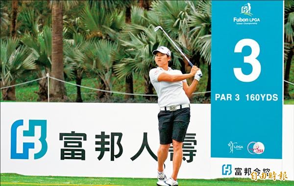 面對22日開打的LPGA台灣錦標賽，曾雅妮目標直指冠軍。（記者趙新天攝）
